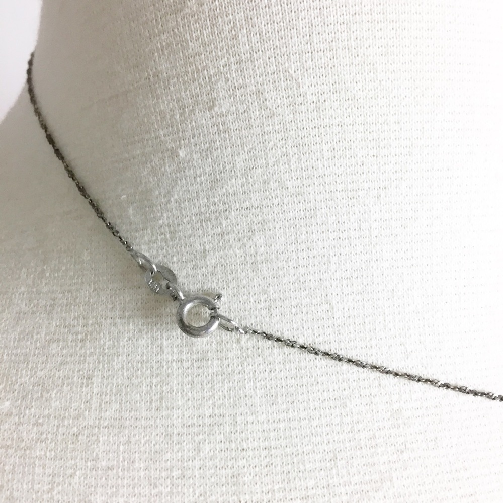 Vintage Sterling Silver 925 With Mother Of Pearl Necklace - Picture 4 of 4